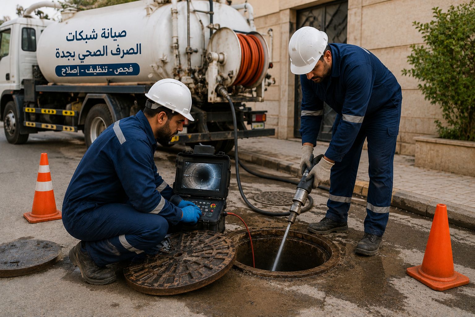 صيانة شبكات الصرف الصحي بجدة